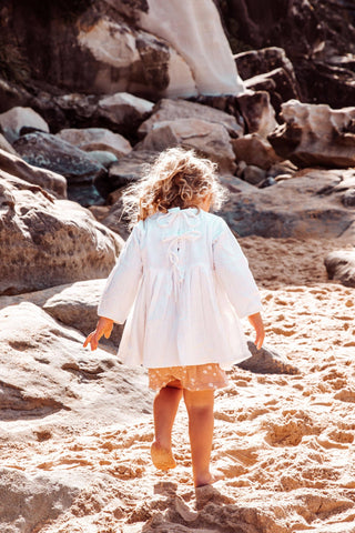 Size 2 years Girl Dresses For Hire Australia - Annabelle White Cotton Dress