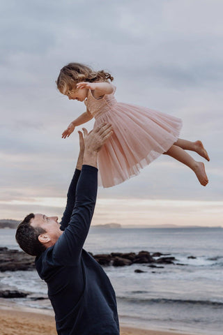 Arabella and Rose Dusty Rose French Chloe Sleeveless Dress - Girl Dresses For Hire Australia - Girls Photoshoot Dress Hire