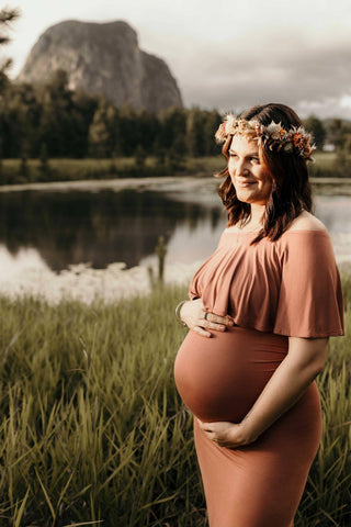 Bloom Maternity Monaco Maxi: Soft and Stretchy Bamboo Jersey Maternity Dress Hire Austrlia