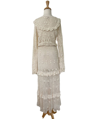 Chasing Unicorns Crochet Maxi Dress - Perfect for Maternity and Beyond