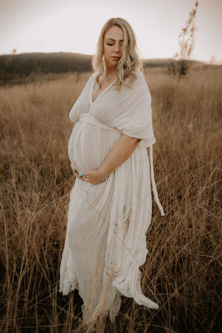 Chic Le Frique Ophelia Maxi Dress - Bone - Maternity Dress Hire