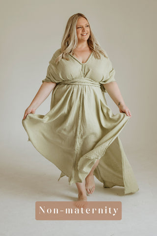 sage plus size photoshoot dress hire