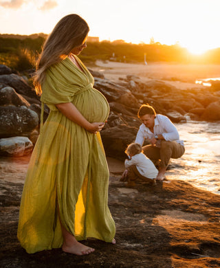 Grecian Goddess Maternity Dress Hire - Chic Le Frique Ophelia Maxi Dress -Pistachio