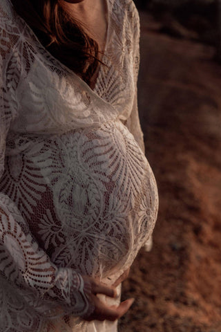 Maternity Dress Hire - Co and Ry Everly Wrap Dress - Elegant attire for baby showers and events, pair it with our maternity slips for added coverage.