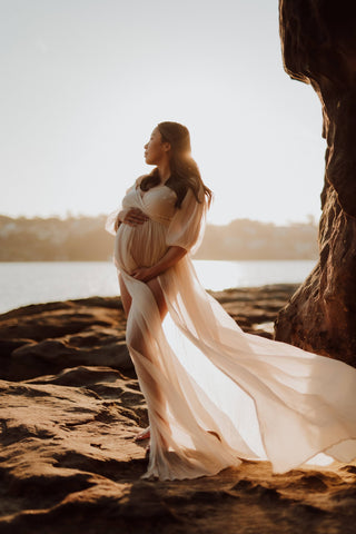 Flowy Maternity Photoshoot Dress Hire