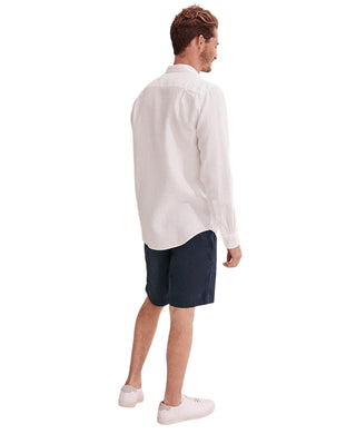 Smart Occasions: Pair with Linen our Linen Drawcords - Men's Outfit Hire for Photoshoots: Country Road White Organic Linen Shirt