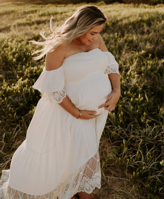Maternity Dress Hire - Coven & Co Folklore Gown - Exquisite Viscose and Cotton Lace