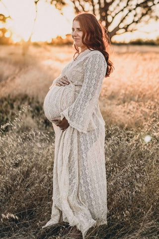 Elegant Lace Maternity Dress Hire - Coven & Co Pirate Queen Maxi Dress