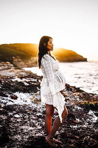 Coven & Co Pirate Queen Mini Dress: Maternity Dress Hire - Maternity Wrap Dress Australia - Maternity and Beyond Dress Hire - Nursing Friendly Dress