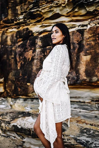 Coven & Co Pirate Queen Mini Dress: Cotton Maternity Dress Hire - Warm Ivory Dress Australia - Short Dress Maternity Dress Hire Australia - Petite Maternity Dress Hire