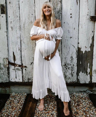 Coven & Co True Romance Gown - Maternity Dress Hire - Soft Crinkly Fabric