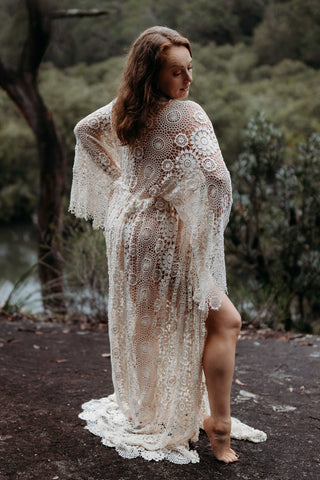 Elvira Crochet Robe