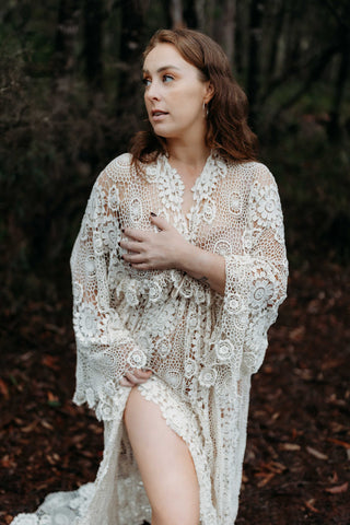 Elvira Crochet Robe