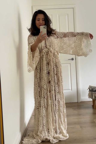 Elvira Crochet Robe