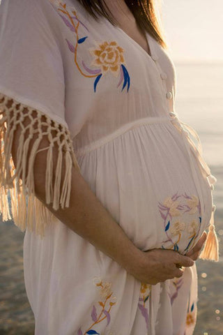 Fillyboo Bojangles Maxi Dress: Flattering Cut Gown for Your Maternity Photoshoot - Maternity Dress Hire for Photoshoots and Baby Showers