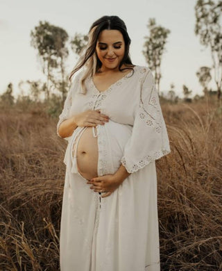 Fillyboo 'CLEO' Ivory Maternity Dress Hire - Dress/Kimono
