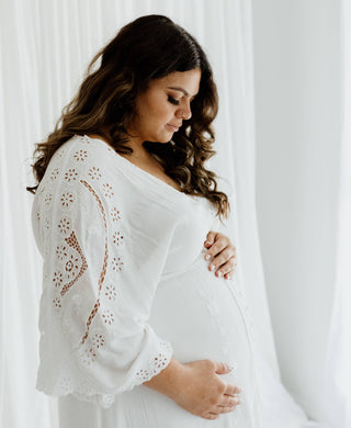 Maternity Dress Hire - Fillyboo CLEO - Bump-friendly and ideal for photo shoots and baby showers.