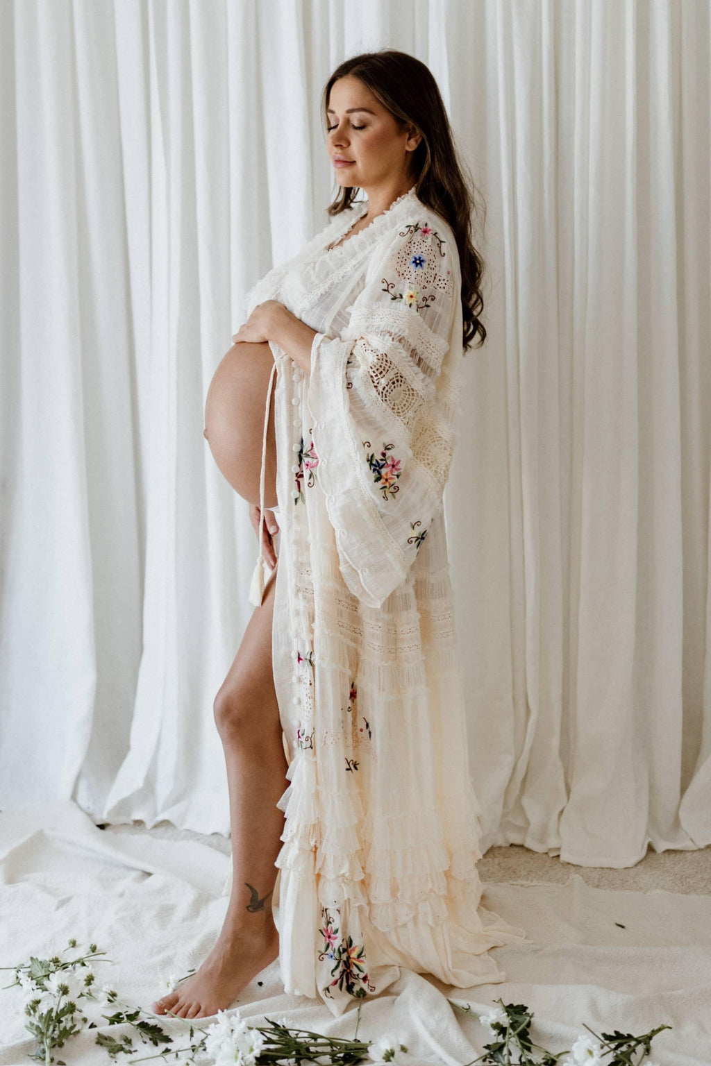 Fillyboo Charm Your Way Embroidered Maxi Dress Rosey Tea Mama Rentals