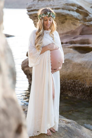 Fillyboo I Believe In Unicorns Maternity Maxi Dress - Hand-Embroidered Elegance Maternity Dress Hire