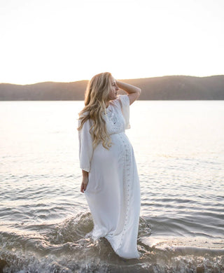 Fillyboo I Believe In Unicorns Maternity Maxi Dress - Maternity Dress Hire - Soft Cotton Inner Layer