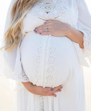 Maternity Dress Hire - Stunning Cut-Work Details - Fillyboo I Believe In Unicorns Maternity Maxi Dress