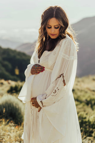 Fillyboo Strawberry Fields Embroidered Maternity Maxi Dress - Boho Beauty with Free-Spirited Vibes - Maternity Dress Hire