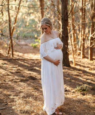 Capture stunning photos with this romantic maternity dress hire - Fillyboo Wonder Years Maternity Maxi Dress
