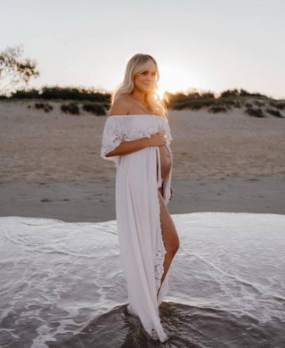 Rent Fillyboo Wonder Years Maternity Maxi Dress - Maternity Dress Hire Handcrafted with Cut-Work Details