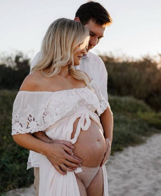 Embroidered  Maternity Dress Hire - Fillyboo Wonder Years Maternity Maxi Dress