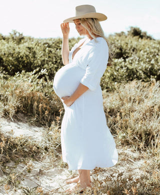 Rent Girl And The Sun Verity Maxi Dress - Classic Breezy Dress - Flattering Design - Bump Friendly - Breastfeeding Friendly - Maternity Dress Hire