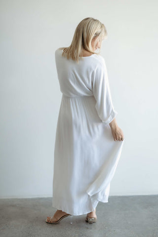 White maxi dress hire