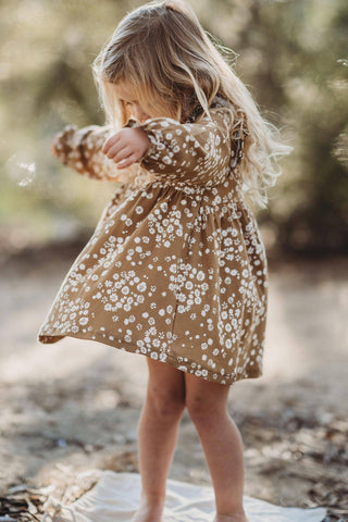 Jamie Kay Frankie Dress - Golden Floral: Girl Dresses For Hire for Photoshoots - Girl Dresses For Special Occasions and Birthdays