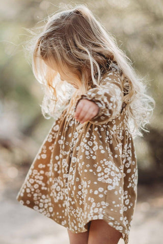 Jamie Kay Frankie Dress - Golden Floral: Girl Dresses For Hire - Autumn Girl Dresses for Photoshoots Australia - Winter Girl Dresses for Photoshoots Australia
