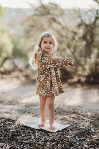 Jamie Kay Frankie Dress - Golden Floral: Girl Dresses For Hire for Photoshoots - Size 4 Girl Dresses Australia