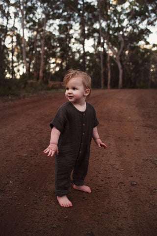 Graphite-coloured Boy Outfit Australia - Unisex Jamie Kay Ryan Onepiece - Ideal for photoshoots and events boy outfits for hire Australia
