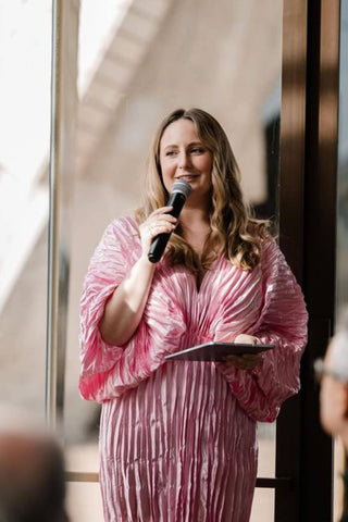 Luxurious Pink Maternity Black Tie Event Dress Hire