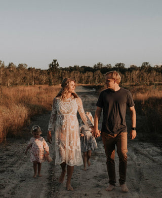 Chic Petite Maternity Dress Hire for Photoshoot - Madeleine Ivory Lace Midi Dress