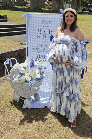 Baby Shower Dress Hire - Mama Rentals Rooh Collective Poppy Flora Maxi Dress
Size XL fits an AUS 14-16