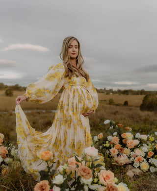 Maternity Dress Hire - Rooh Collective Poppy Maxi Dress