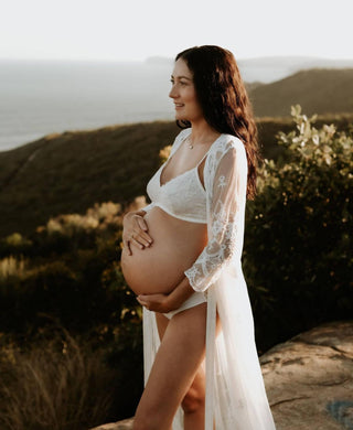 Vintage Glamour Maternity Dress Hire - Spell Canyon Moon Mesh Duster