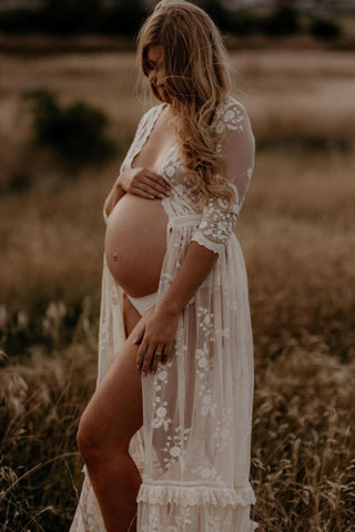 Cream Duster Maternity Dress Hire - Spell Chloe Duster