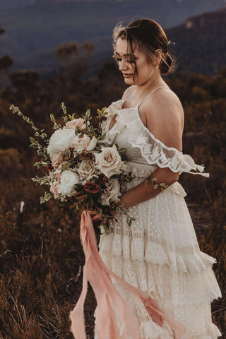 Timeless Lace Maternity Wedding Dress Hire - Spell Chloe Gown