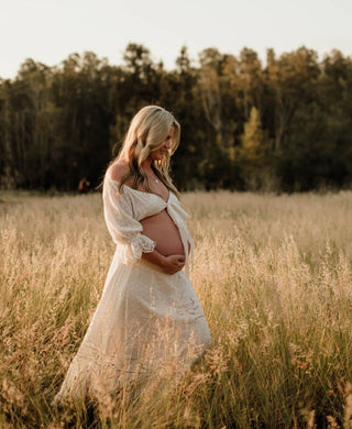 Scalloped Embroidery Maternity Dress Hire - Spell Daisy Chain Two Piece Set