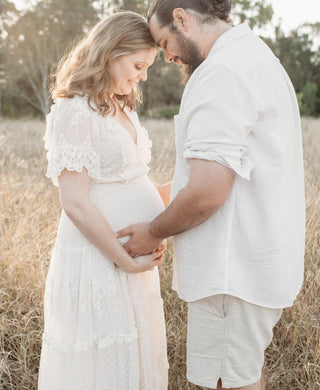 Comfortable Aisle Walk - Maternity Dress Hire - Spell Dawn Lace Gown