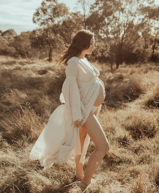 Ethereal Maternity Photoshoot Attire - Spell Imogen Gown - Maternity Dress Hire