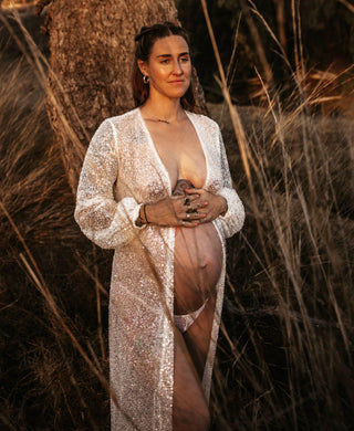 Glamorous Maternity Dress Hire - Sparkle in Stardust Beaded Robe