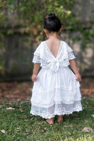 Elastic Back Dress - Tea Princess Camille Dress - Girl Dresses For Hire