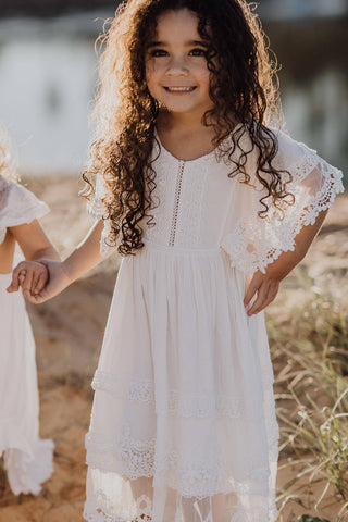 Apron Style Front Dress - Tea Princess Camille Dress - Girl Dresses For Hire