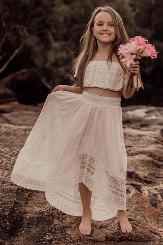 Tween Fashion Delight: Girl Dresses For Hire - Tea Princess Eve Two Piece Set