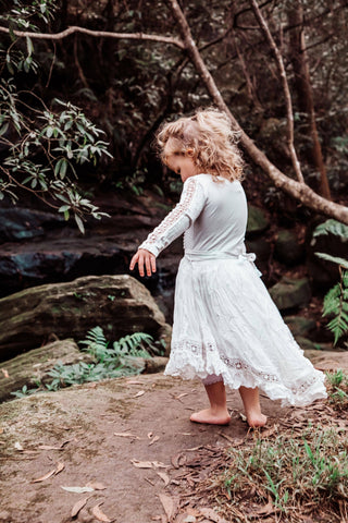Christening Gown for Hire - Tea Princess Ivory Harmony Dress - Girl Dresses For Hire